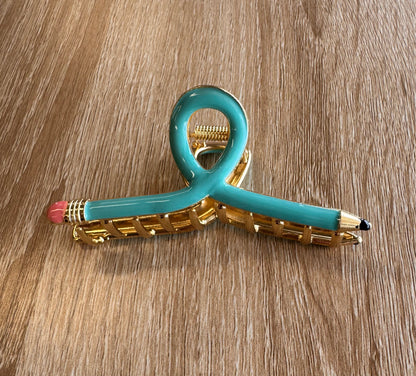 Pencil Hair Claw- Teacher Gift