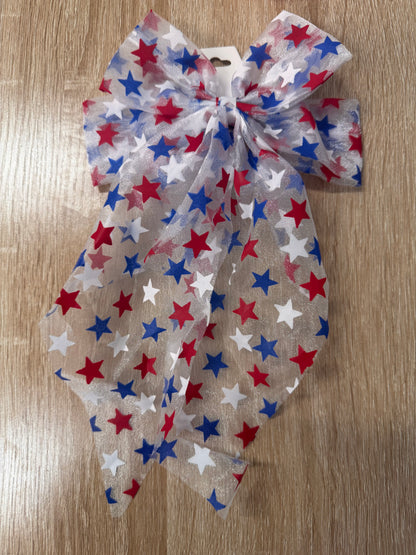 Red, White & Blue Stars Hair Clip