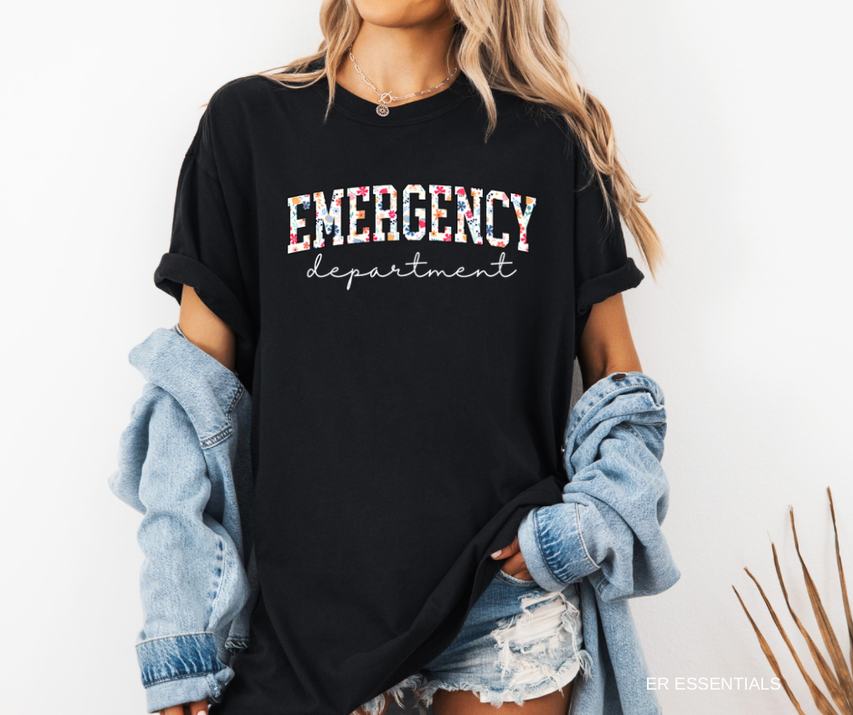 Floral Emergency Department T-Shirt