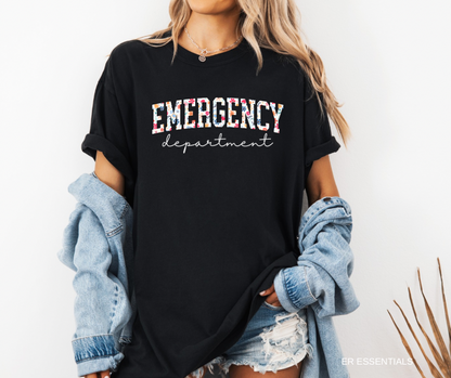 Floral Emergency Department T-Shirt