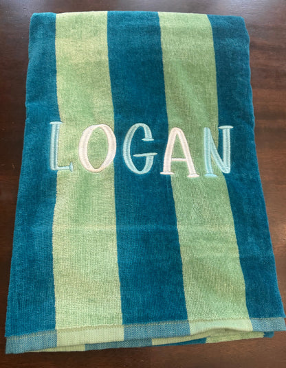 Custom Embroidered Beach Towel