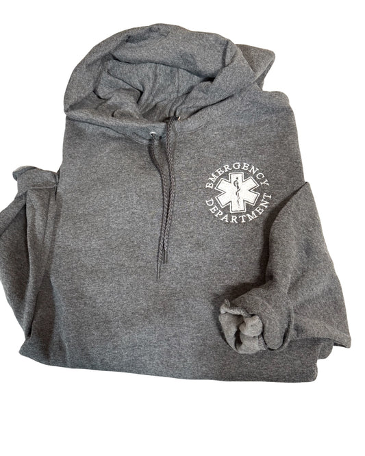 Embroidered Emergency Department Pullover Hooded Sweatshirt