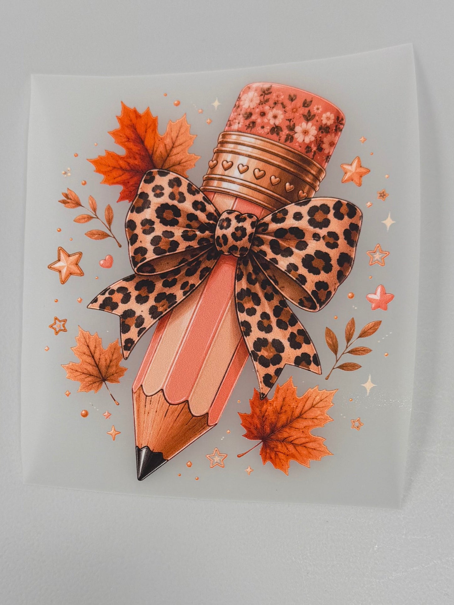 Fall Themed Pencil, Teacher- DTF Prints- READY TO PRESS