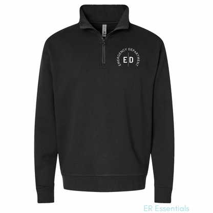 Emergency Department Quarter Zip Sweatshirt- Two Toned Emergency Sleeve (NL)