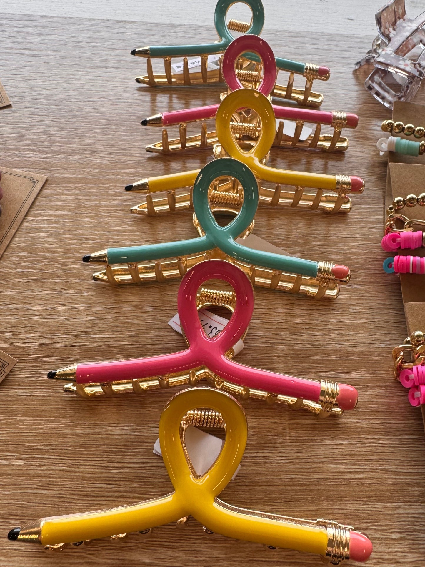 Pencil Hair Claw- Teacher Gift