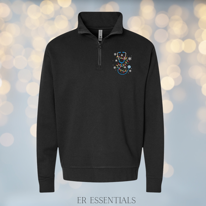 Holiday Lights Stethoscope Quarter Zip Sweatshirt