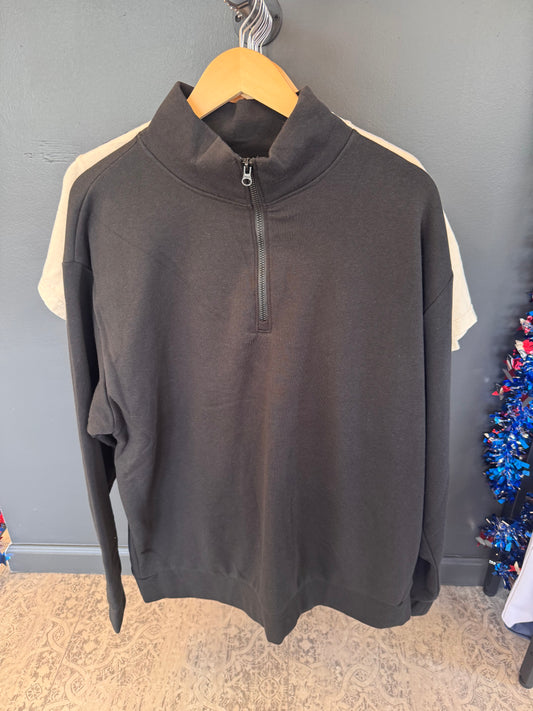 Unisex Pullover Quarter Zip Sweatshirt