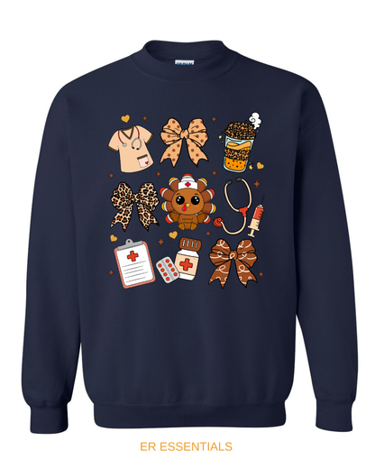 THANKSGIVING NURSE CREWNECK SWEATSHIRT