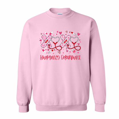 Valentine’s Day XOXO Emergency Department - Crewneck Sweatshirt