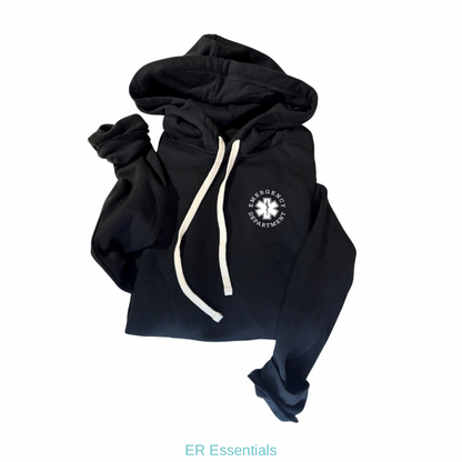 *READY TO SHIP* Emergency Department Hooded Pullover Sweatshirt- XL, Black- Ships immediately