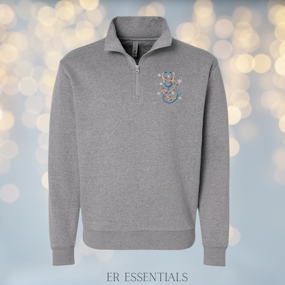 Holiday Lights Stethoscope Quarter Zip Sweatshirt