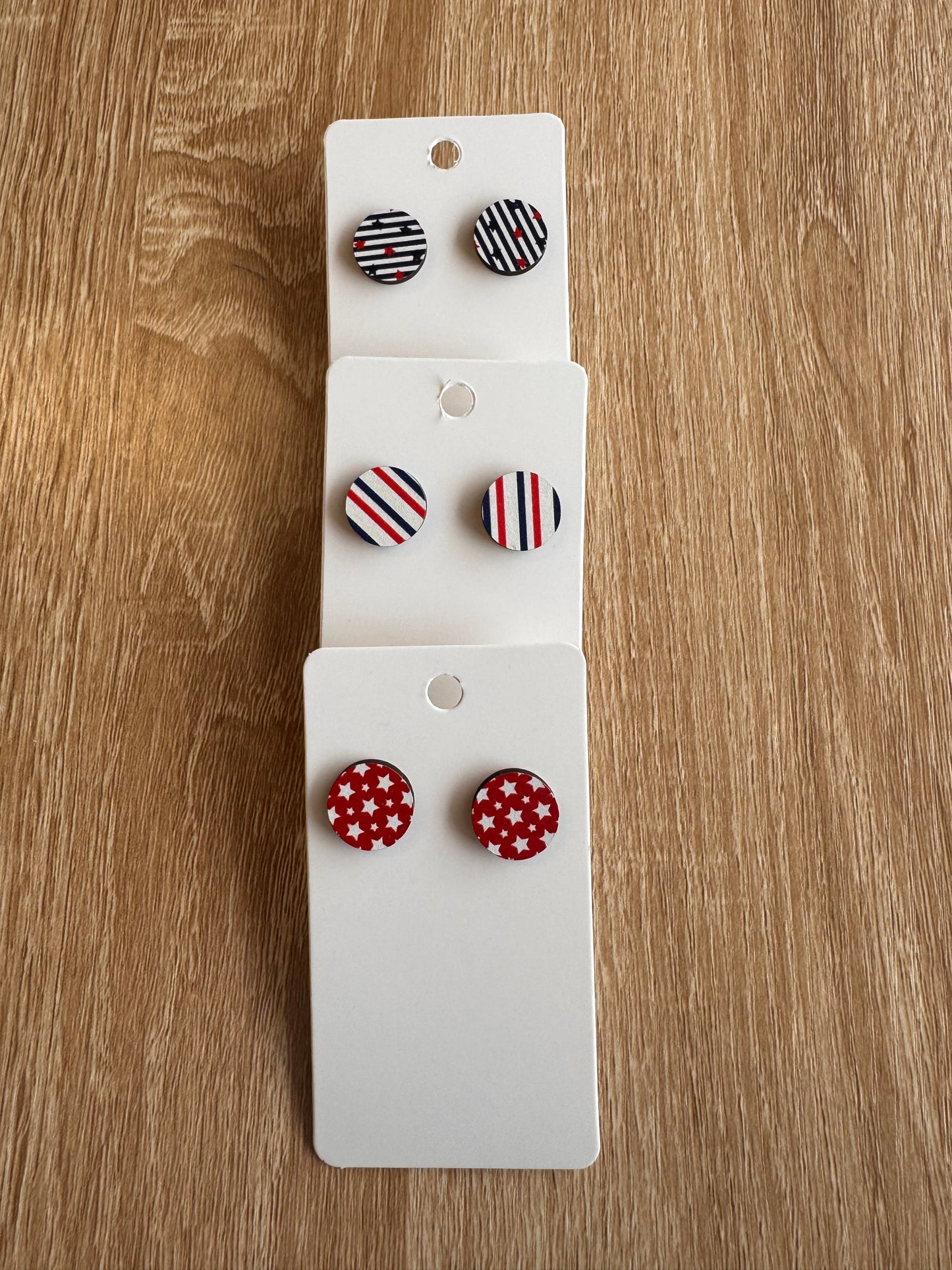 Patriotic Circle Earrings