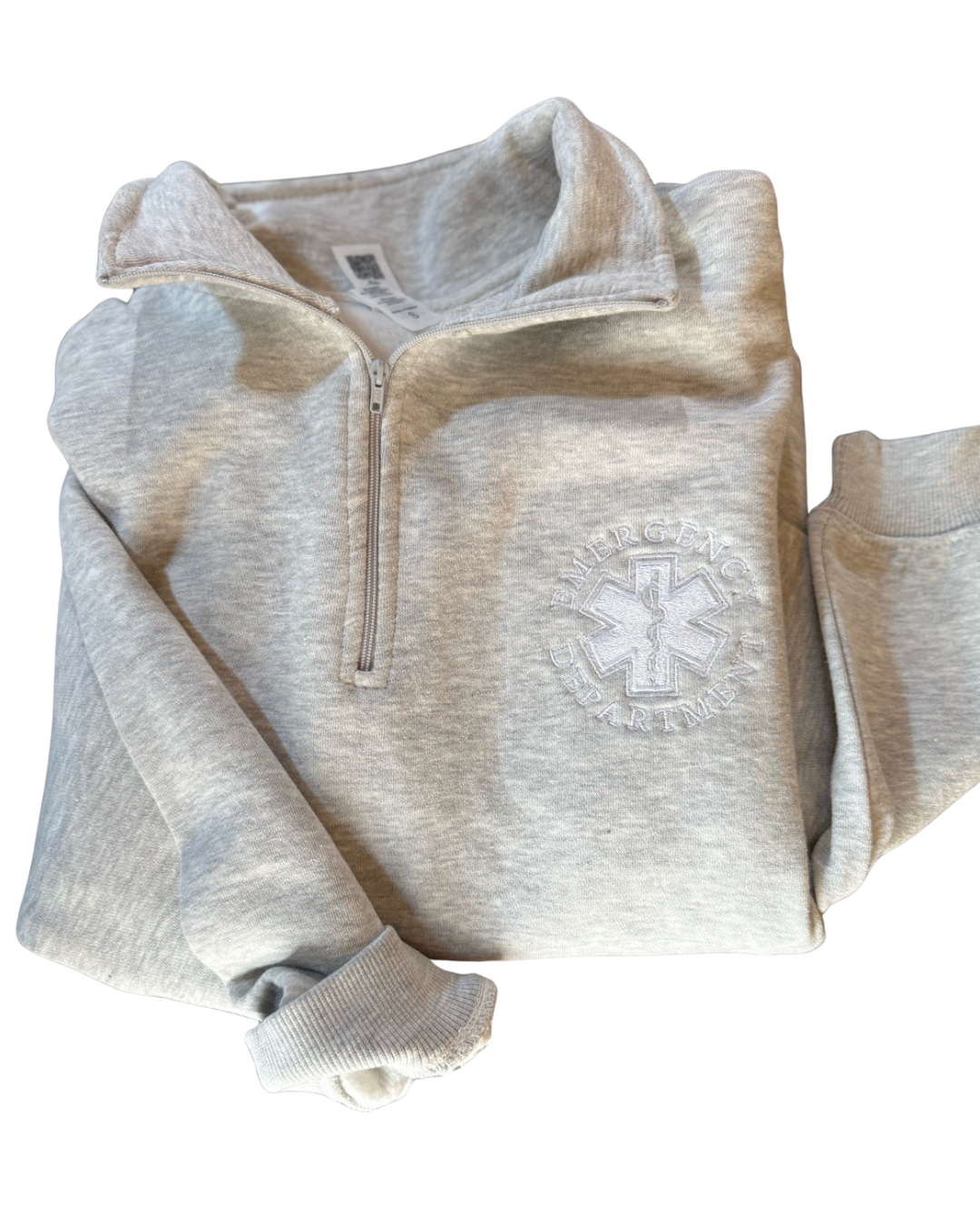 EMBROIDERED Emergency Department Quarter Zip Sweatshirt