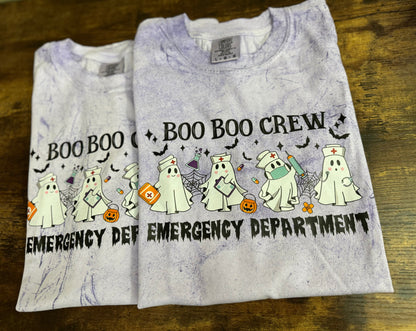 READY TO SHIP - BOO BOO CREW EMERGENCY DEPARTMENT T-SHIRT (color blast)