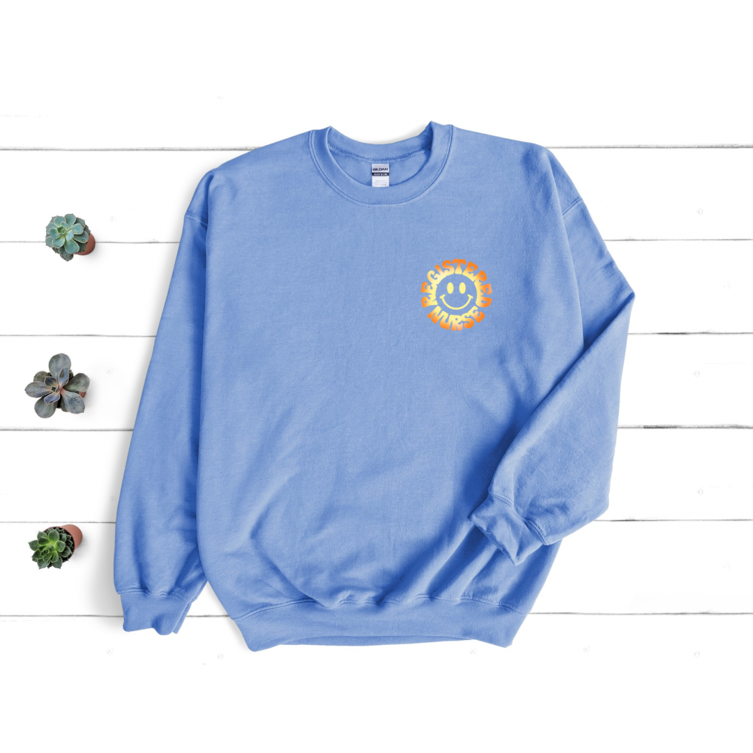RN Sunshine Smiley Crewneck Sweatshirt, 1800