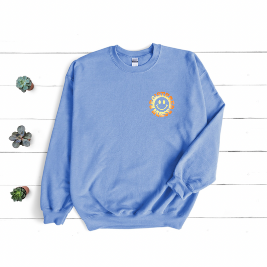 RN Sunshine Smiley Crewneck Sweatshirt, 1800