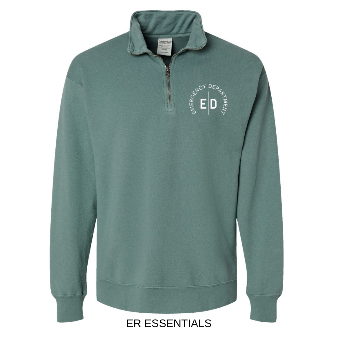 EMERGENCY DEPARTMENT *NEW DESIGN* Quarter Zip Sweatshirt (comfortwash)