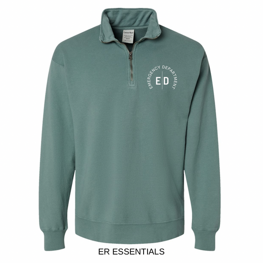 EMERGENCY DEPARTMENT *NEW DESIGN* Quarter Zip Sweatshirt (comfortwash)