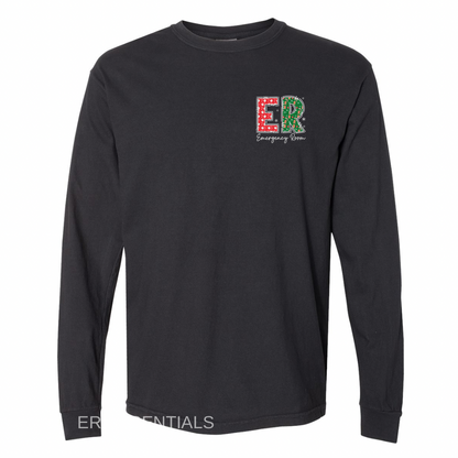 Emergency Department Christmas LONG SLEEVE (comfort colors) front image only