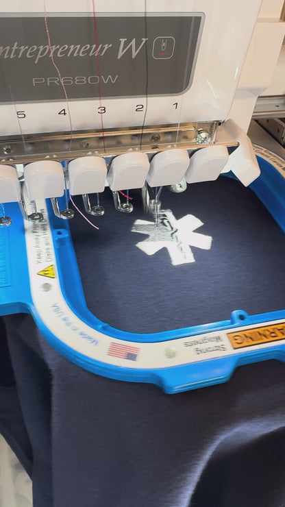 READY TO SHIP- EMBROIDERED Emergency Department (circular image) Quarter Zip Sweatshirt- SALE