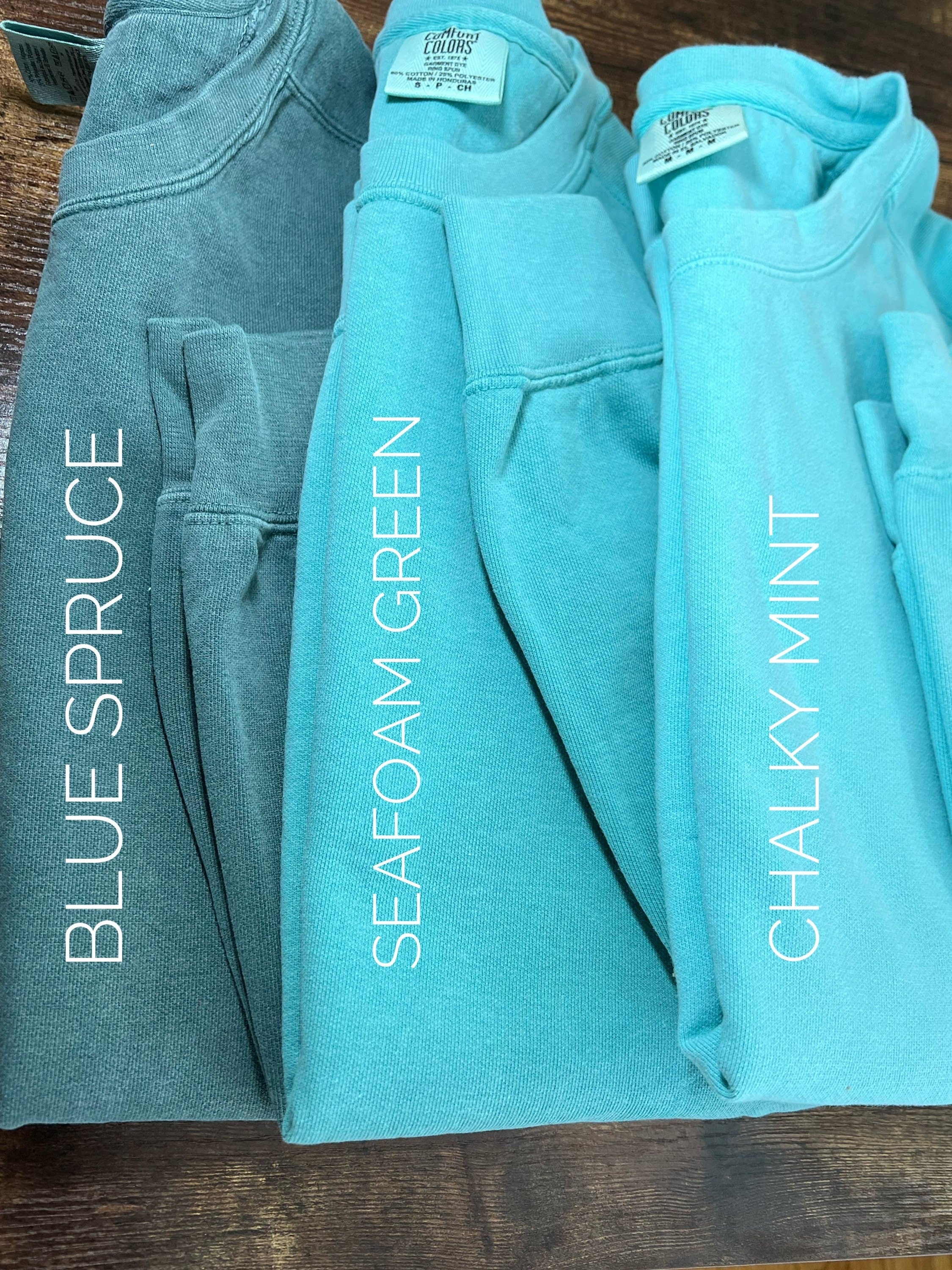 Blue spruce comfort colors on sale sweatshirt